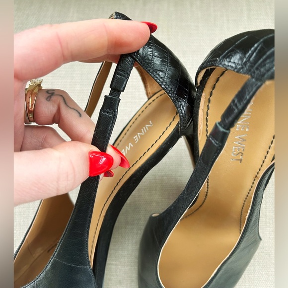 Nine West Black Leather Heels - Picture 9 of 9